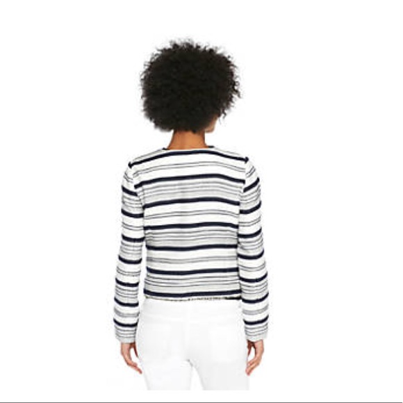 The Limited Striped Navy Jacket 10P - Picture 2 of 8